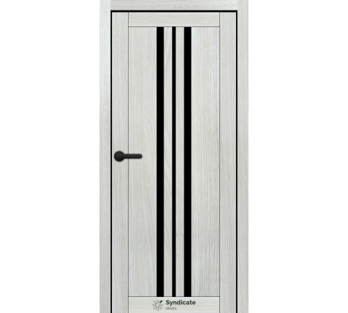 Межкомнатные Двери Syndicate Doors SD-ECOTOP-107 Черное стекло