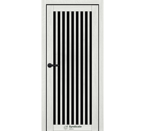 Межкомнатные Двери Syndicate Doors SD-ECOTOP-125 Черное стекло
