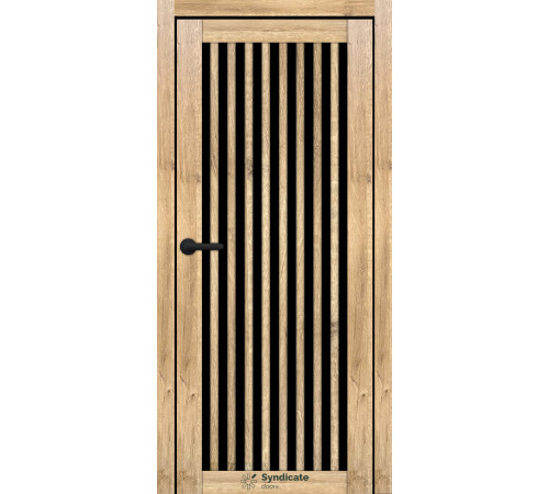 Межкомнатные Двери Syndicate Doors SD-ECOTOP-125 Черное стекло