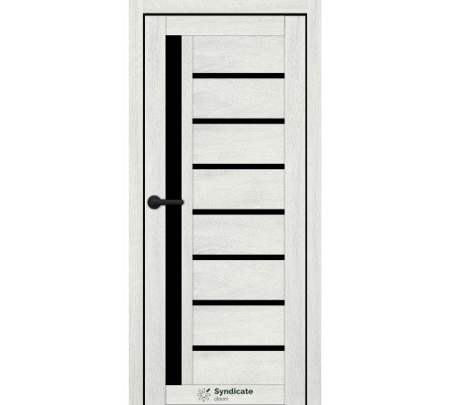 Межкомнатные Двери Syndicate Doors SD-ECOTOP-101 Черное стекло