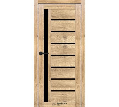 Межкомнатные Двери Syndicate Doors SD-ECOTOP-101 Черное стекло