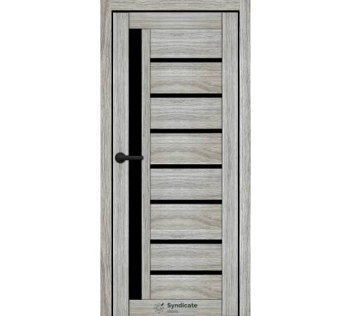 Межкомнатные Двери Syndicate Doors SD-ECOTOP-101 Черное стекло