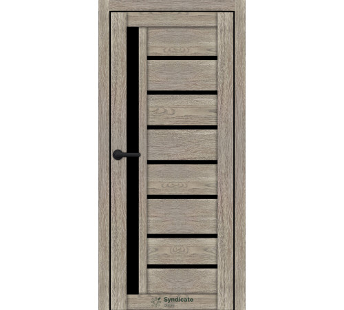 Межкомнатные Двери Syndicate Doors SD-ECOTOP-101 Черное стекло