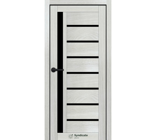 Межкомнатные Двери Syndicate Doors SD-ECOTOP-101 Черное стекло