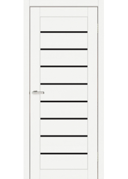 Двері ТМ DOORS C018 ПВХ Чорне скло