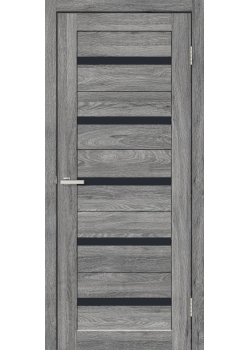 Двері ТМ DOORS C026 ПВХ Чорне скло