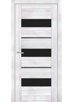 Двері ТМ DOORS C028 ПВХ Чорне скло