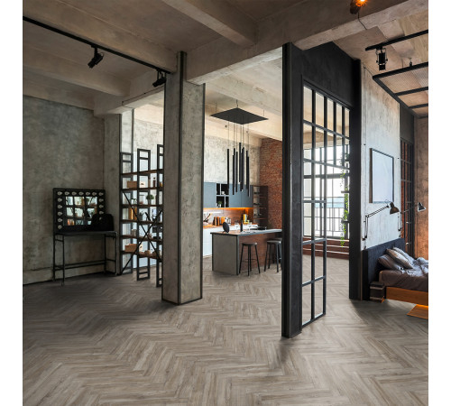 Ламінат Kronotex Castle (ялинка) - Montmelo Oak Silver MH1004