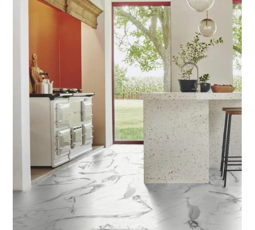 Вінілова плитка Tarkett Starfloor Click Solid 55 LUNI WHITE 36023001