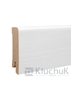 МДФ плінтус Білий шпон 80х12х2000 Kluchuk