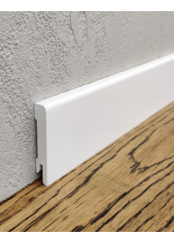 Плінтус МДФ прямий 60х12х2000 мм. MDF-М60 Білий RAL 9003 Kluchuk
