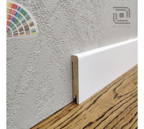 Плінтус МДФ прямий 80х12х2000 мм. MDF-R80 RAL Kluchuk