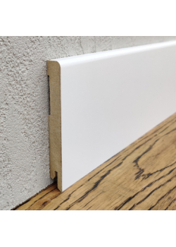 Плінтус МДФ прямий 100х12х2000 мм. MDF-М100 Білий RAL 9003 Kluchuk