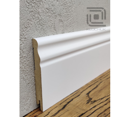 Плинтус МДФ Волна 100х12х2000 мм. MDF-V100 Белый RAL 9003 Kluchuk