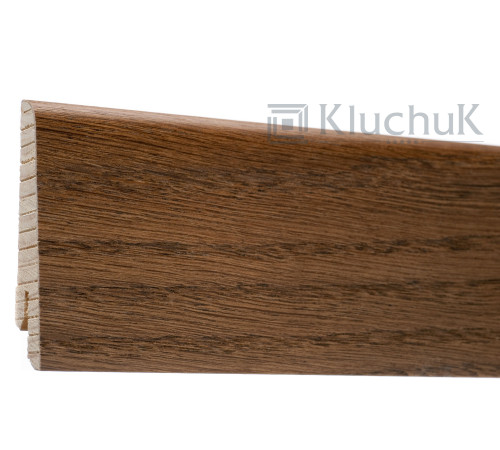 Плінтус Евро Дуб Браун 60х18х2400 мм. KLE60-13 Kluchuk