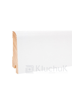 Плінтус Білий White plinth 60х19х2200 мм. KLW-01 Kluchuk