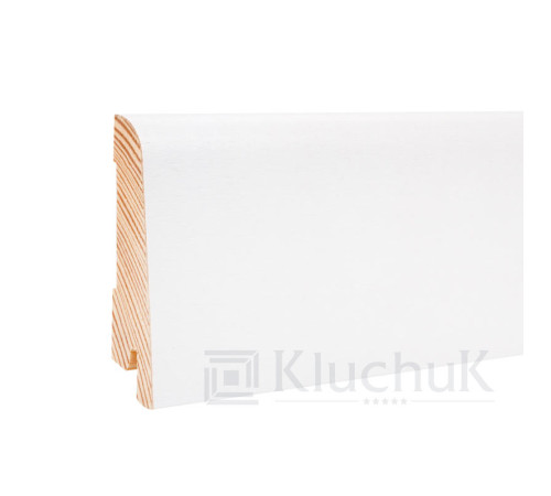 Плінтус Білий White plinth 60х19х2200 мм. KLW-01 Kluchuk