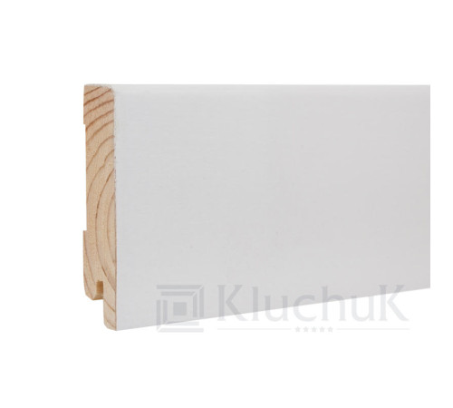 Плінтус Білий White plinth 80х19х2200 Модерн KLW-04 Kluchuk