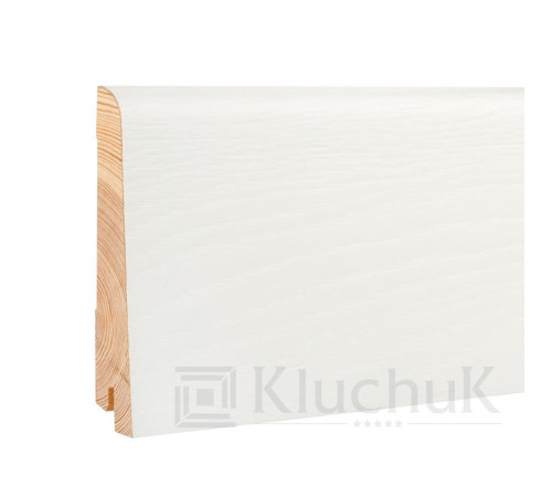 Плінтус Білий White plinth 100х19х2200 Евро KLW-05 Kluchuk