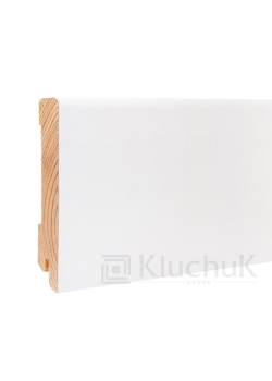 Плінтус Білий White plinth 100х19х2200 Модерн KLW-06 Kluchuk