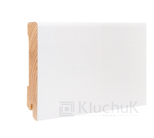Плінтус Білий White plinth 100х19х2200 Модерн KLW-06 Kluchuk