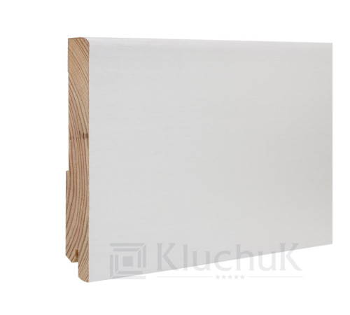 Плінтус Білий White plinth 120х19х2200 Модерн KLW-07 Kluchuk