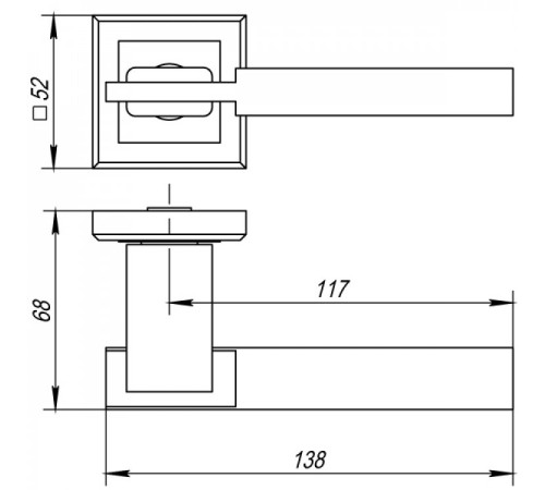 Ручки на розетах Punto City QL GR/CP-23