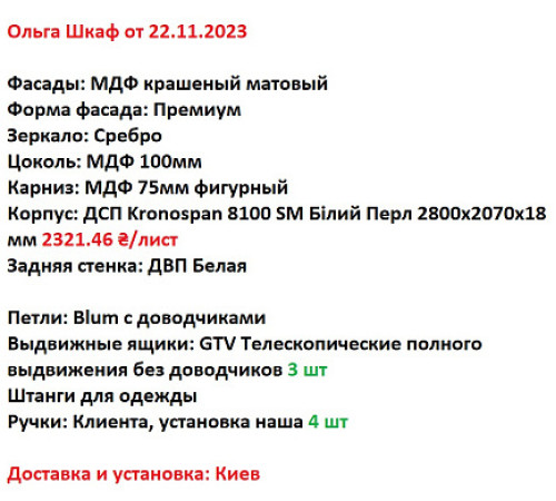 Варіант Шафи розпашної №3 11.11.2023
