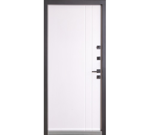 Вхідні Двері Котедж 710/265 Metalic anthracite/Вулична Білий Атласний