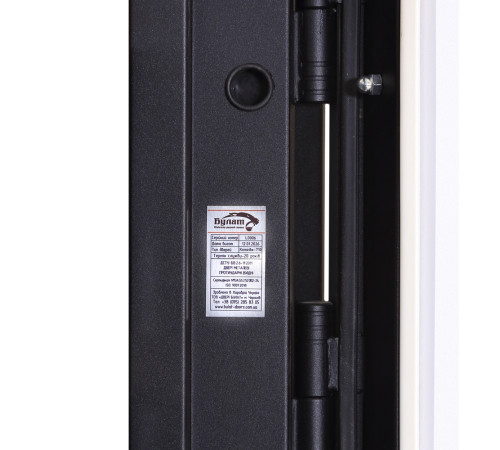 Вхідні Двері Котедж 710/265 Metalic anthracite/Вулична Білий Атласний