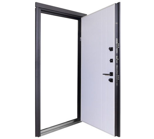 Вхідні Двері Котедж 710/265 Metalic anthracite/Вулична Білий Атласний