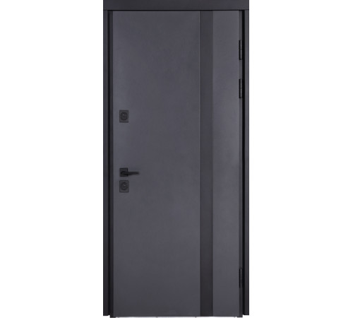 Вхідні Двері Котедж 710/265 Metalic anthracite/Вулична Білий Атласний