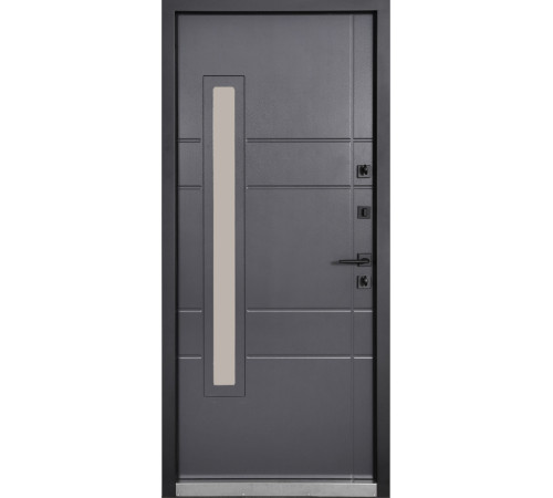 Входные Двери Коттедж 705/431 Metalic anthracite/Уличная Антрацит серый Булат