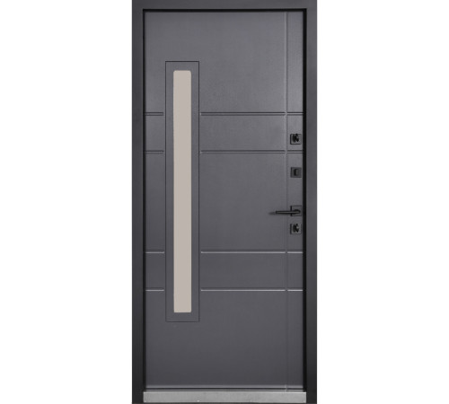 Входные Двери Коттедж 705/431 Metalic anthracite/Уличная Антрацит серый Булат