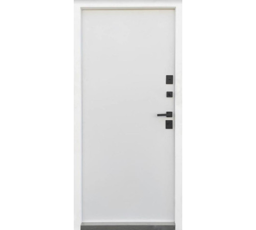 Входные Двери Стрит Пиано металл Антрацит краска/МДФ белое дерево Vinorit "Qdoors"
