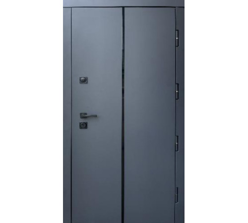 Входные Двери Стронг Перфект 4К антрацит/белый супермат+ЗЕРКАЛО "Qdoors"