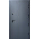 Входные Двери Стронг Перфект 4К антрацит/белый супермат+ЗЕРКАЛО "Qdoors"