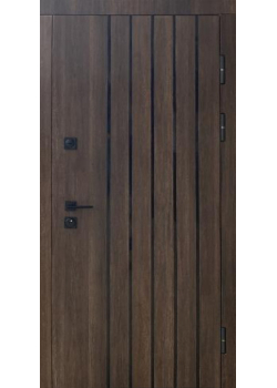 Двері Стронг Стрім 4К дуб табак/білий супермат+ДЗЕРКАЛО "Qdoors"