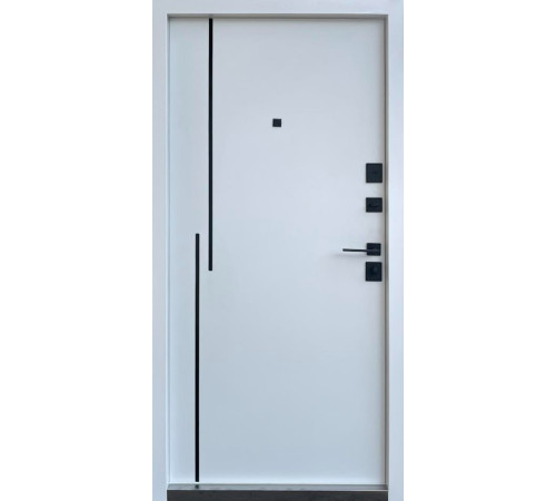 Вхідні Двері Ультра Крос-Аk антрацит/біла шагрень Qdoors