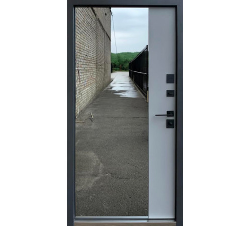 Вхідні Двері Ультра Лаунж-Аk оксид темний сірий шифер+дзеркало Qdoors