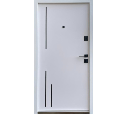 Вхідні Двері Премиум Тріоні-Аk антрацит/біла шагрень "Qdoors"