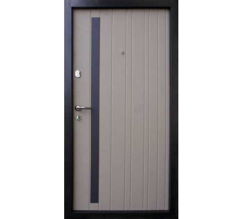Входные Двери Браш Al серая текстура-какао Qdoors