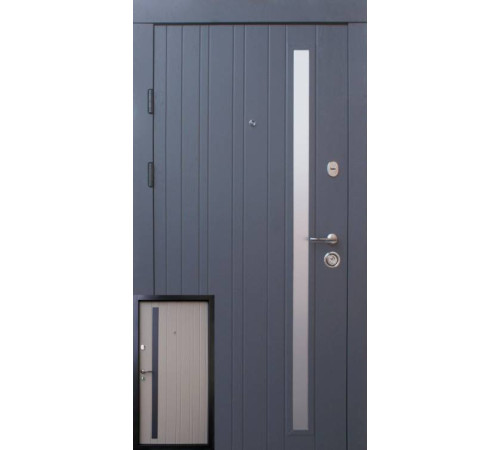 Входные Двери Браш Al серая текстура-какао Qdoors