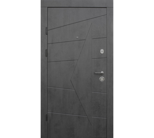 Вхідні Двері Преміум Акцент бетон темний - бетон сірий "Qdoors"