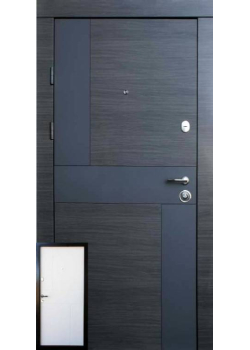Двері Преміум Стиль-М венге сірий горизонт АРТ - біле дерево "Qdoors"