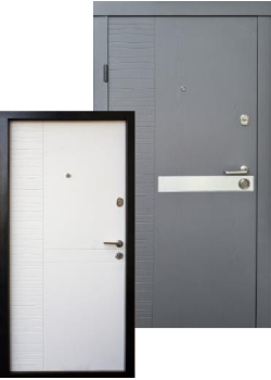 Двері Преміум Делла світло сіра-біле дерево Qdoors