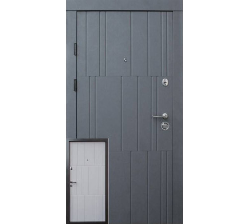 Вхідні Двері Преміум Арт бетон графіт-бетон крем Qdoors
