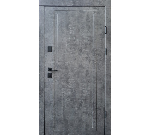 Вхідні Двері Ультра Міроу мрамор темний біла емаль + дзеркало Qdoors