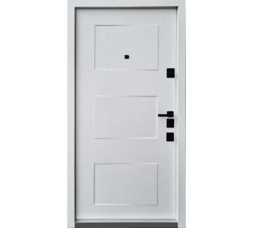Вхідні Двері Авангард Порто мрамор темний/біла емаль "Qdoors"