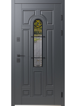 Двері Лучія ArWood RAL 7016/ПВХ біле дерево Sarmak